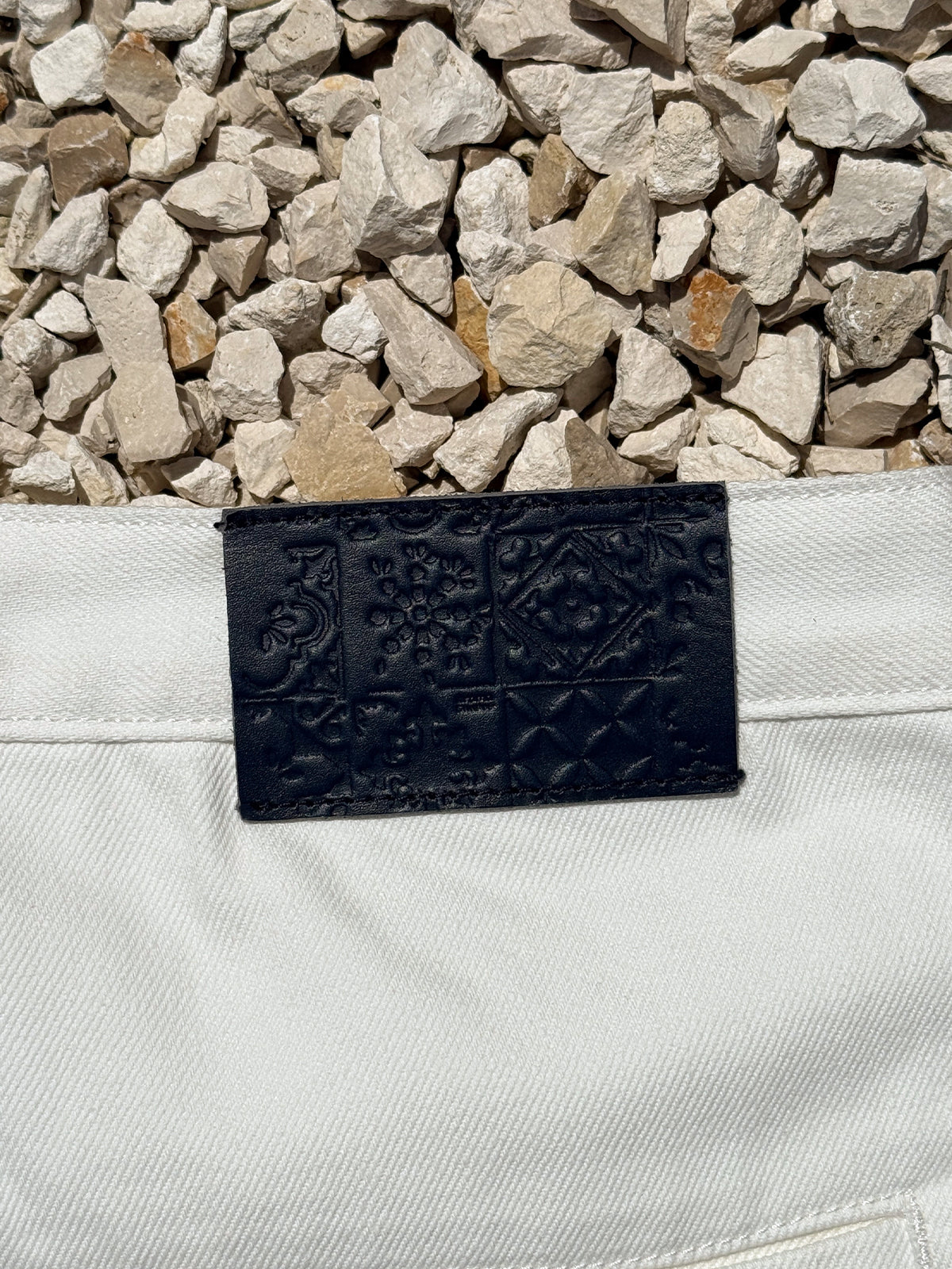 Raw Pearl White Selvedge Jorts