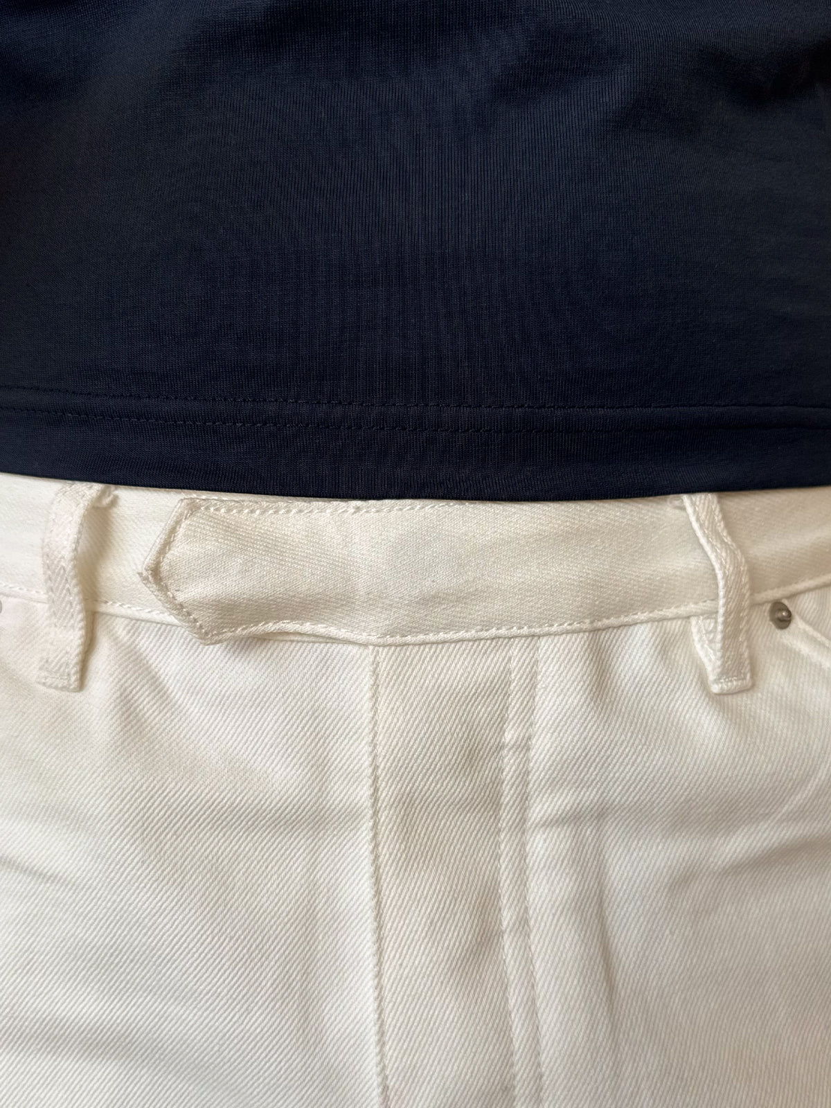 Raw Pearl White Selvedge Jorts